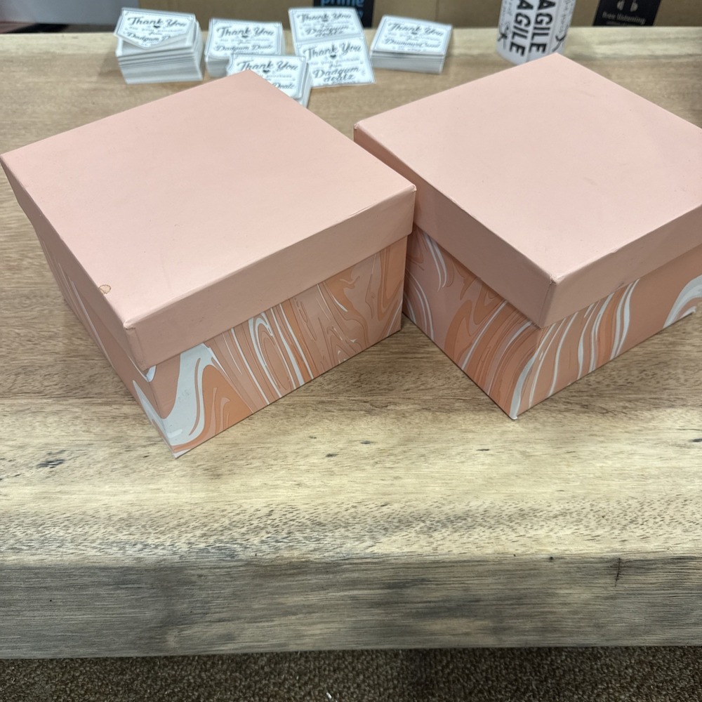 Set A Two Gift Boxes 7" X 7" X 5"